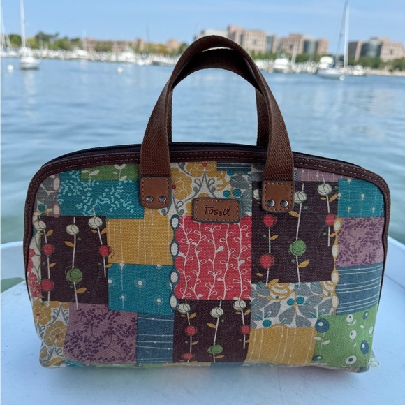 Fossil Handbags - Fossil Maddox EUC patchwork satchel